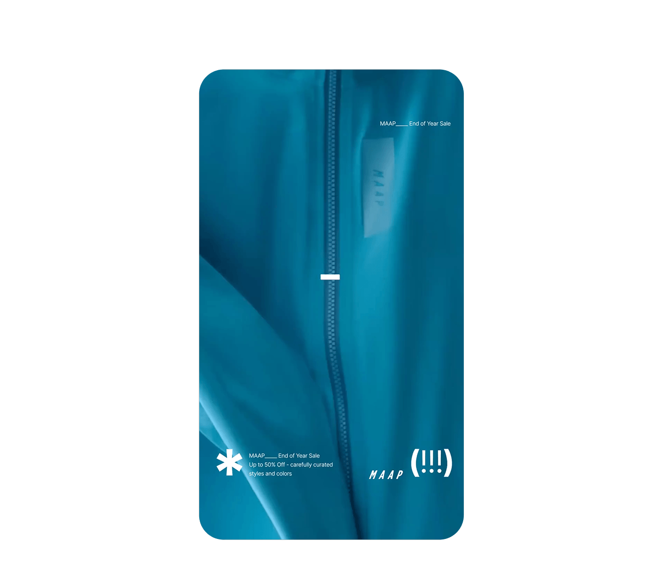 Blue vertical motion graphic on a Butter canvas